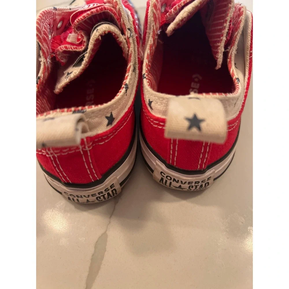Converse‎ All Star Kids Red Star Stripe Slip On Sneakers 667799F Size 12